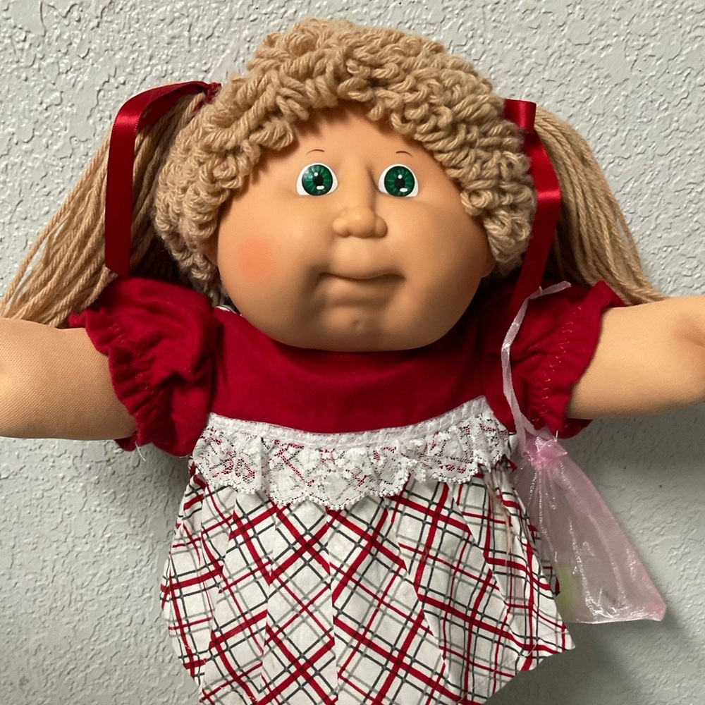 VERY RARE Vintage Cabbage Patch Kid Girl Wheat Poodle Hair Head Mold #16 1986